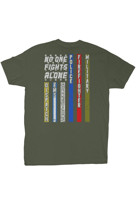 Premium Fitted No One Fights Alone Tee