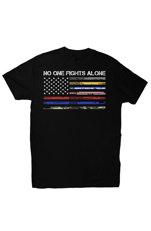 Premium Fitted First Responder Flag Tee