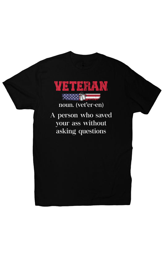 Premium Fitted Veteran Saved Your Ass Tee