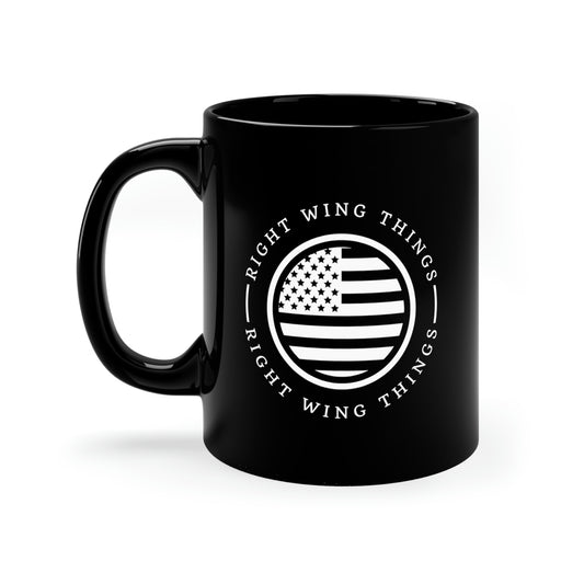 11oz Black Mug with Logo